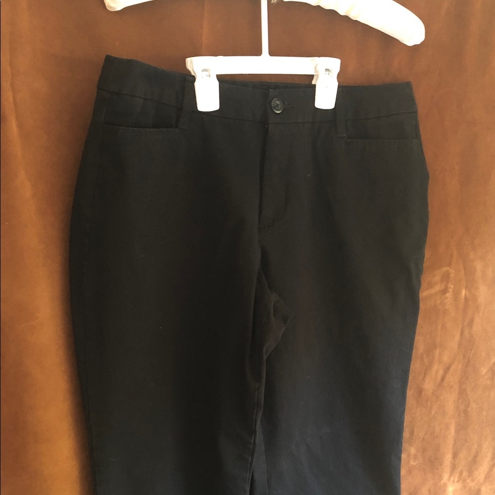 St. John's Bay Black Straight-Leg Women's Pants